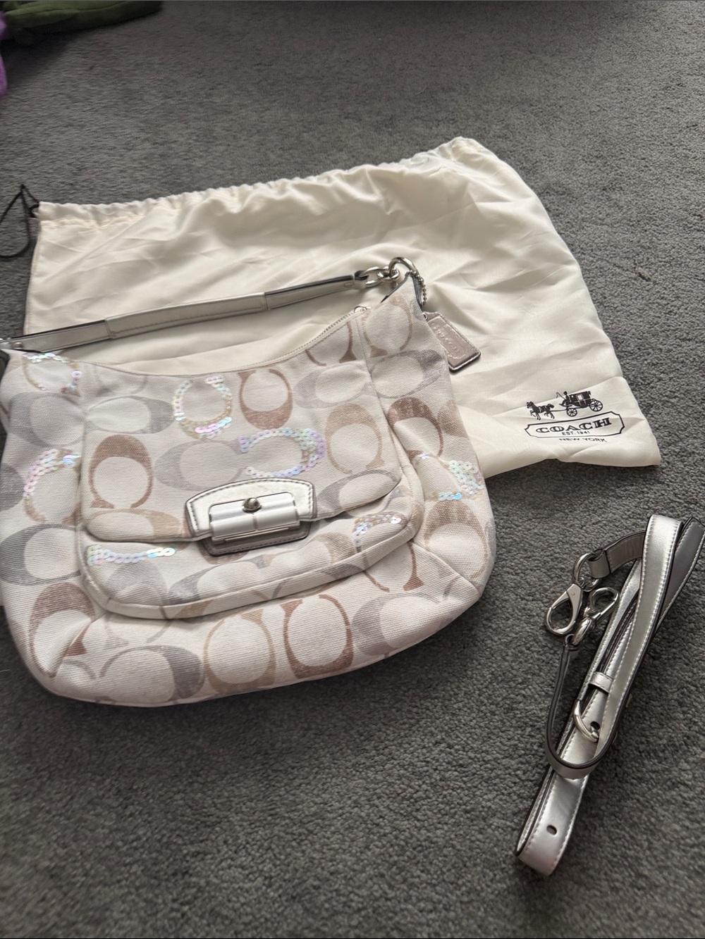 Coach Signature Sequin Shoulder Bag